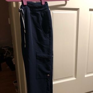 White Cross navy scrub pants